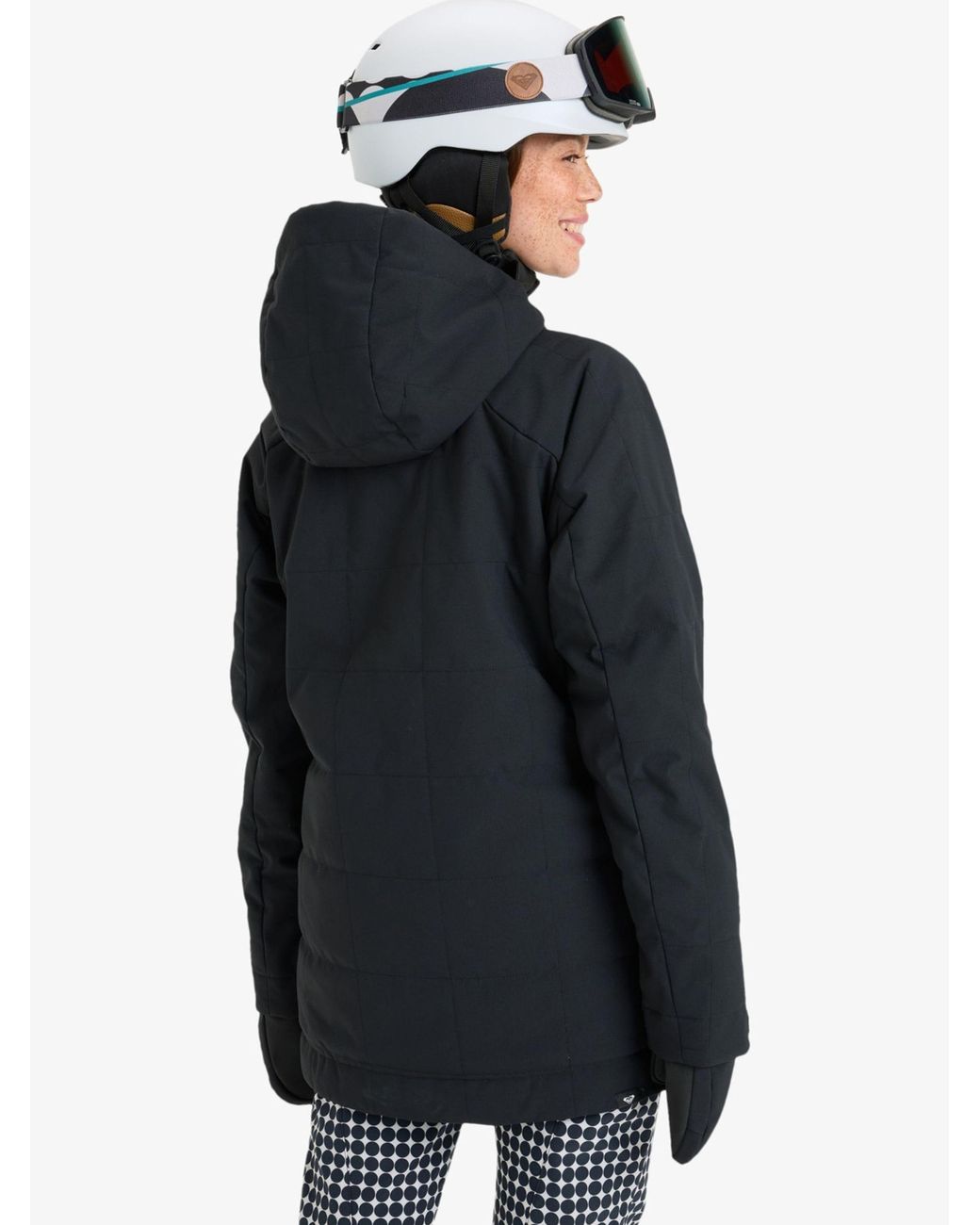 Roxy Blue Radiant Lines Overhead Logo Ski Jacket