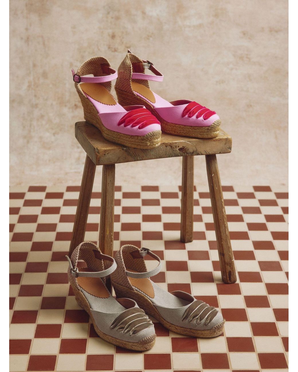 Penelope Chilvers Mary Jane Dali Espadrille Wedge Shoes in Natural | Lyst