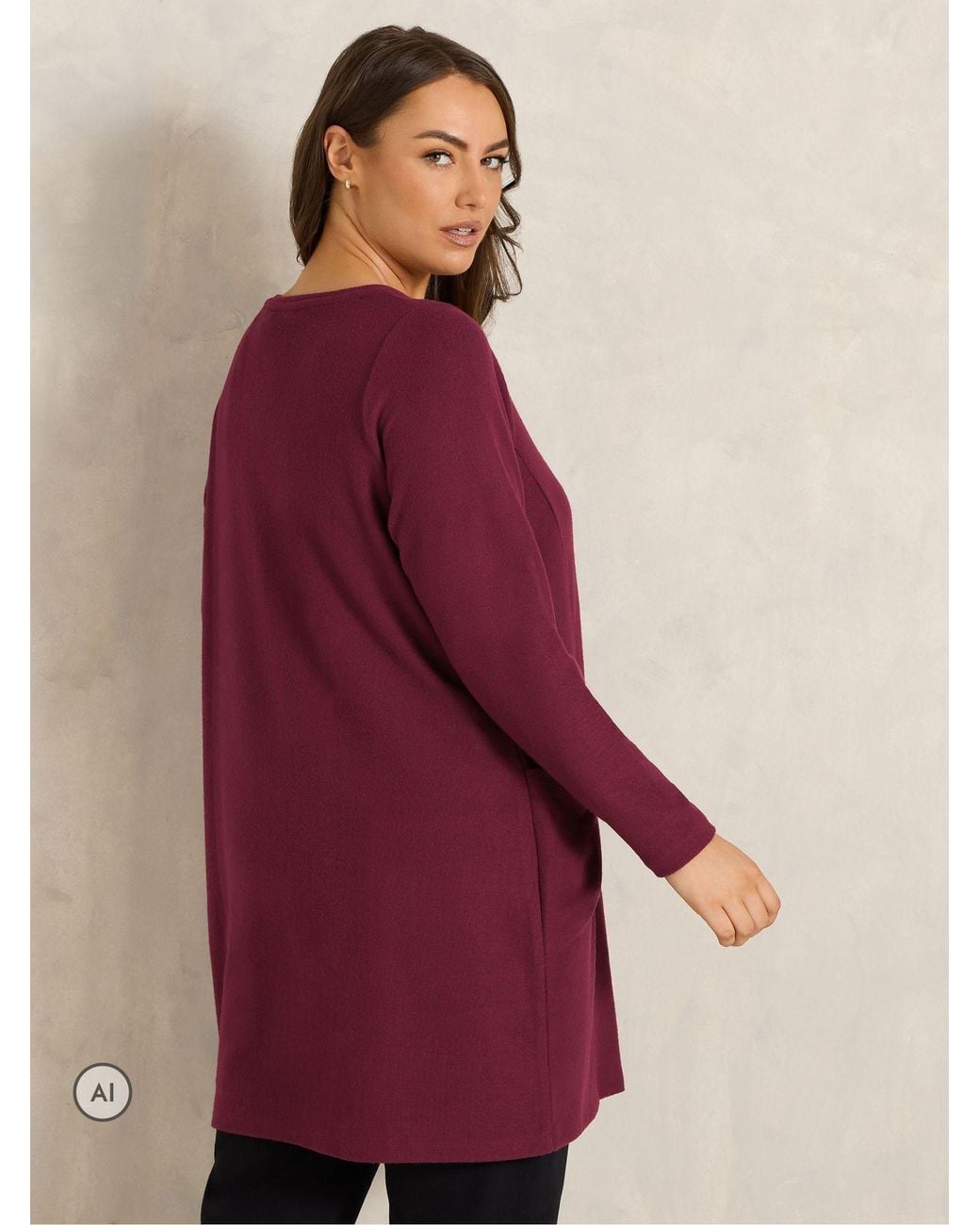 Evans Purple Drop Pocket Tunic