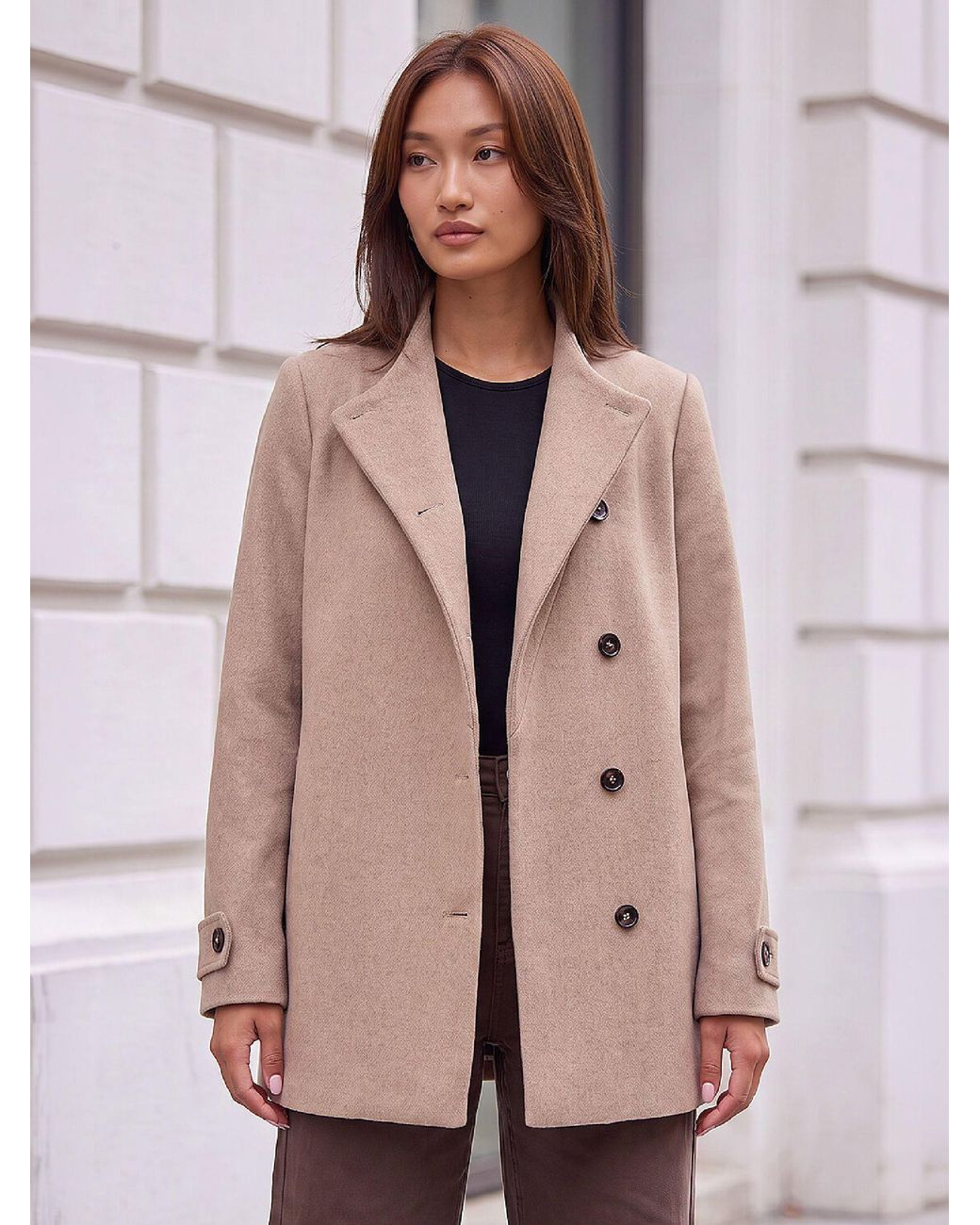 Roman Natural Funnel Neck Jacket