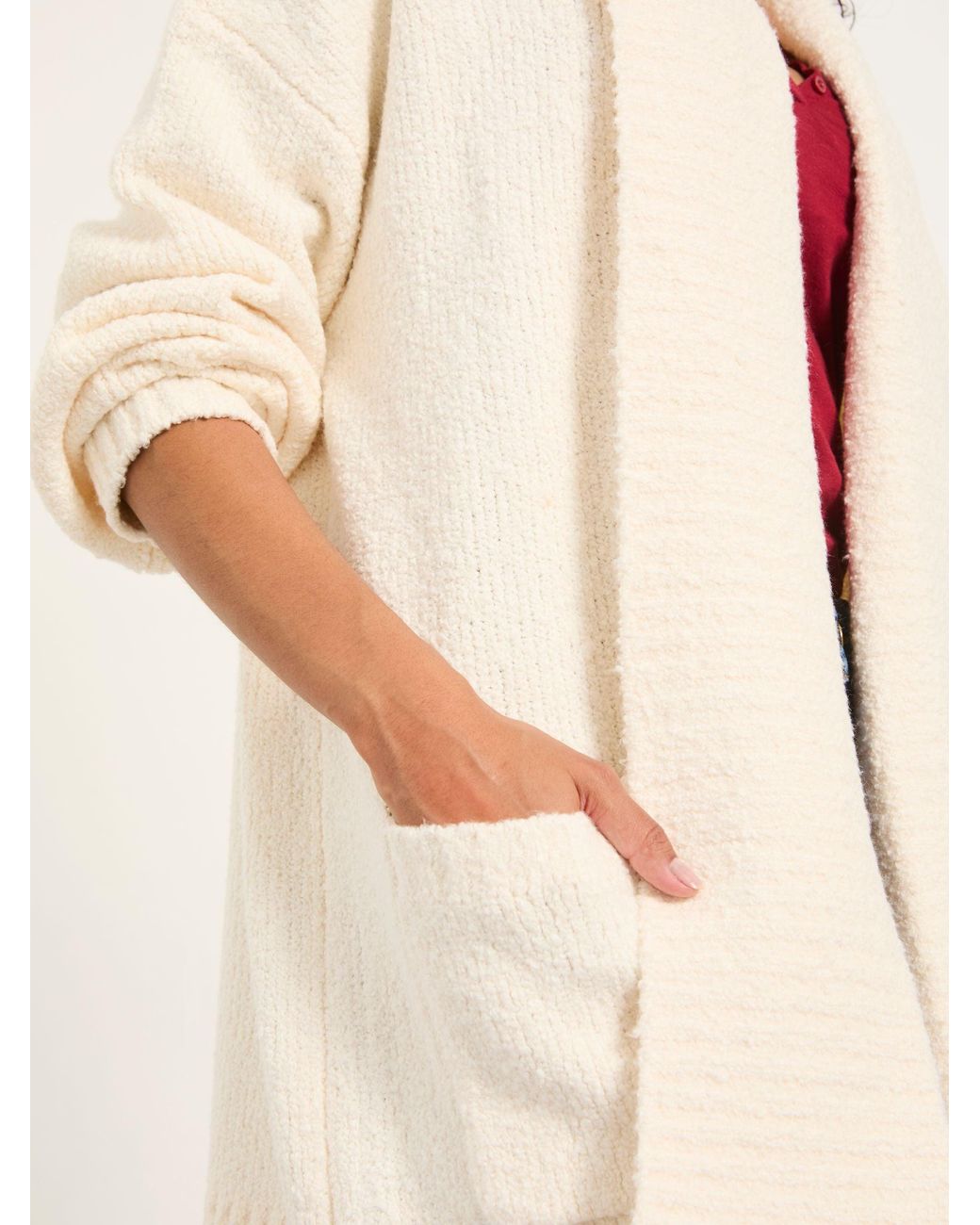 FatFace Natural Knitted Lounge Cardigan
