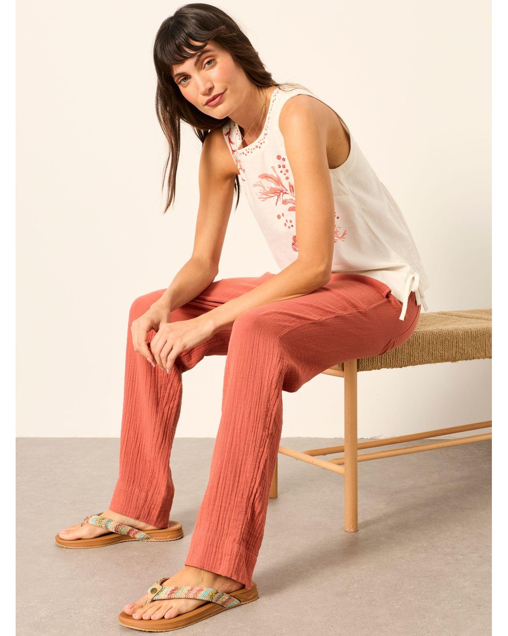 FatFace Orange Charlie Tapered Trousers