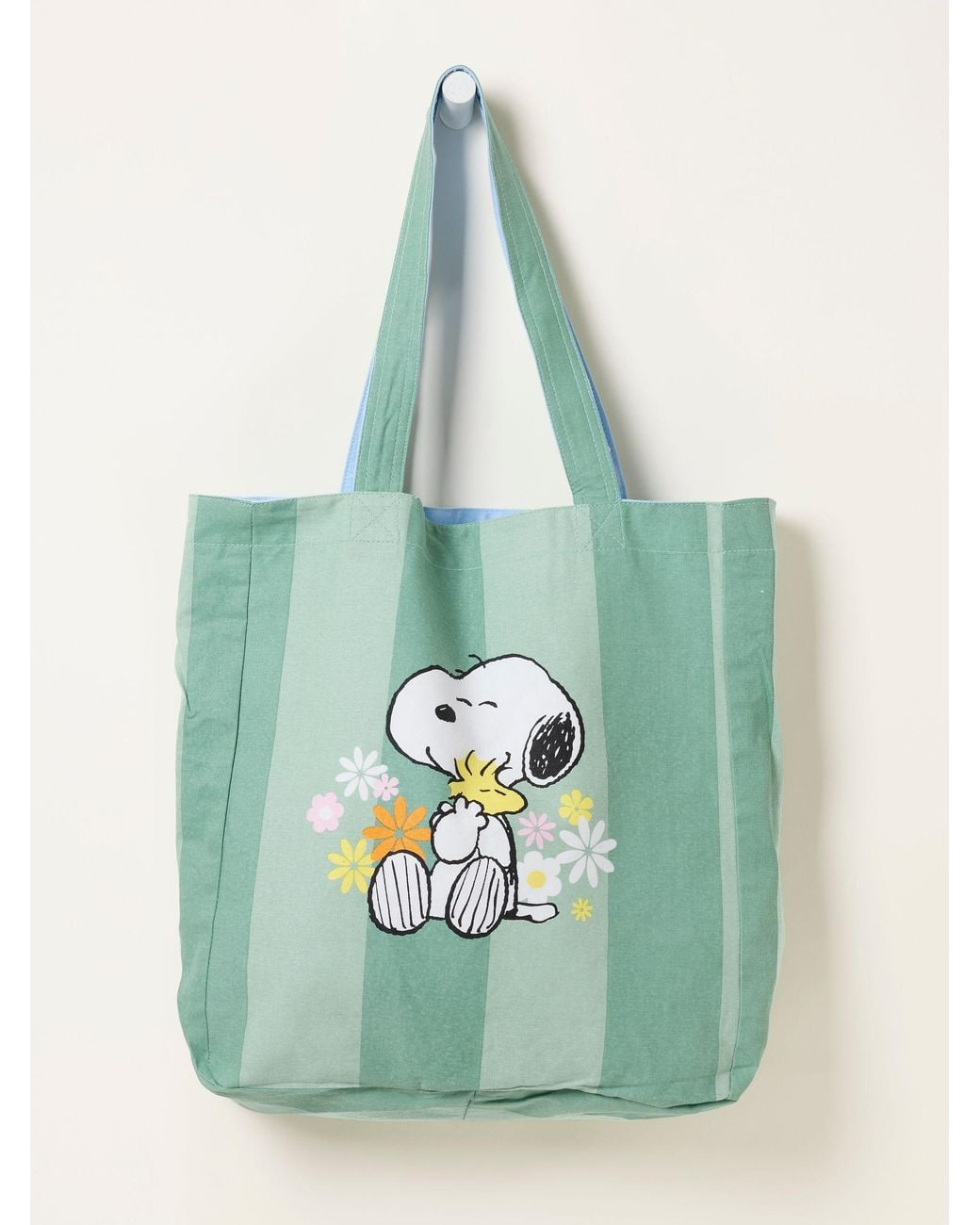 FatFace Blue Snoopy Floral Reversible Tote Bag