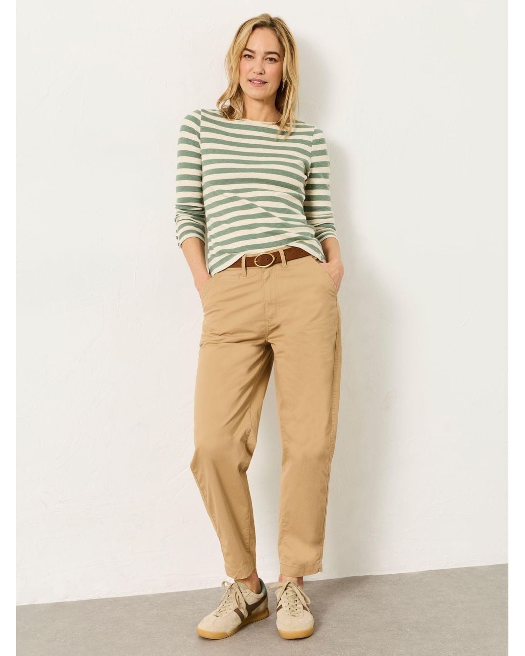 FatFace Natural Blazey Tapered Chino Trousers