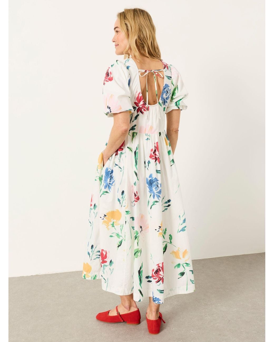 FatFace Brown Bria Regular Midi Dress
