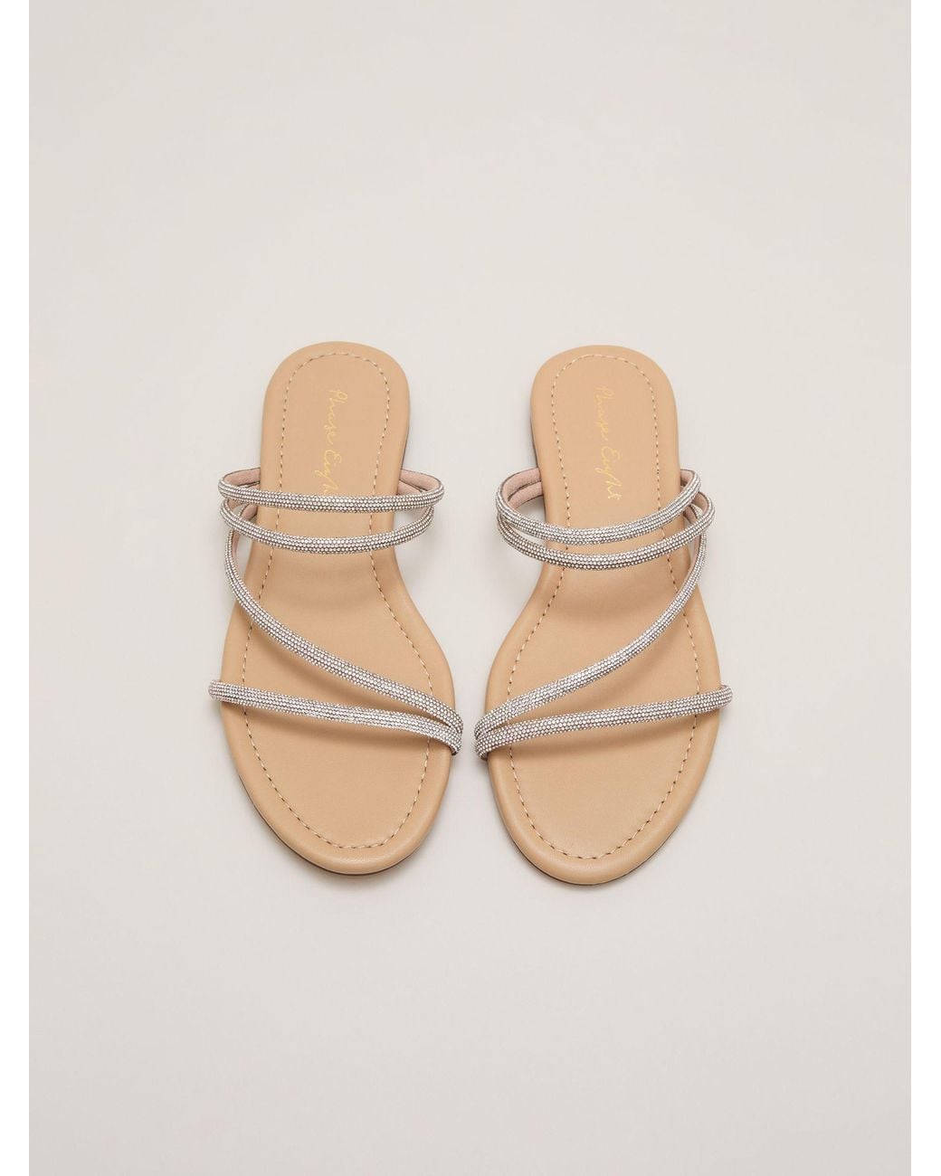 Phase Eight Natural Sparkle Sandals