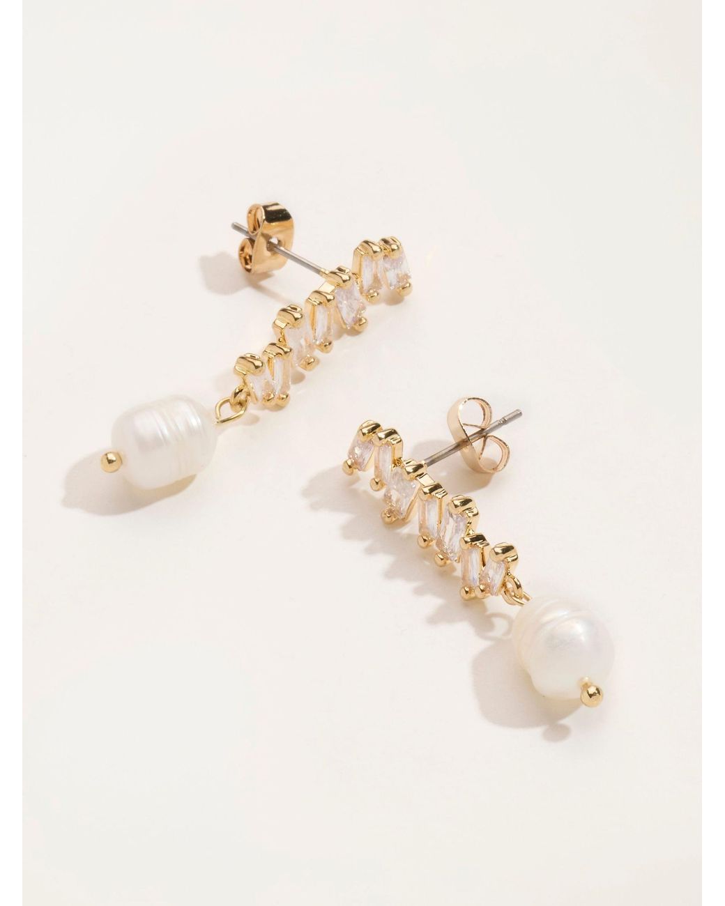 FatFace Natural Faux Pearl Party Earrings