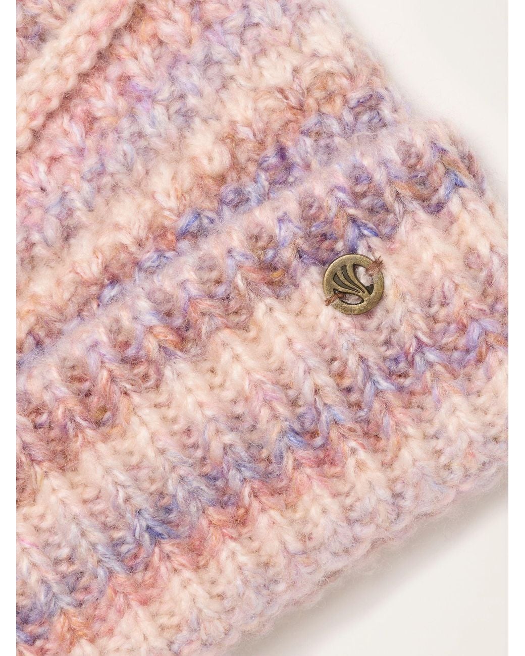 FatFace Pink Fatface Ivory Spacedye Bobble Hat