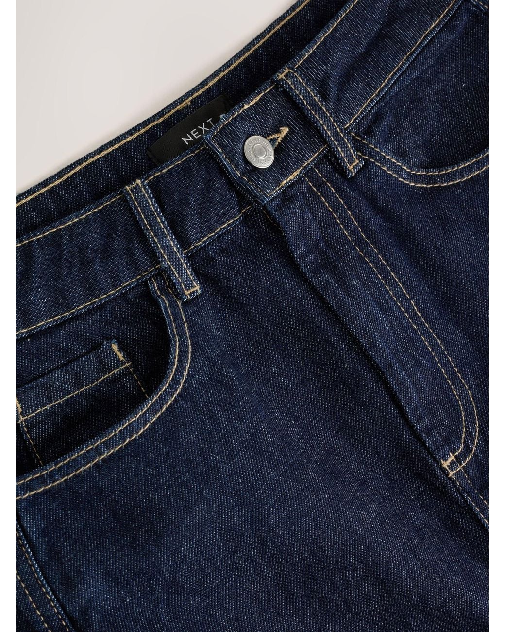 Next Blue Rinse Split Front Maxi Denim Skirt