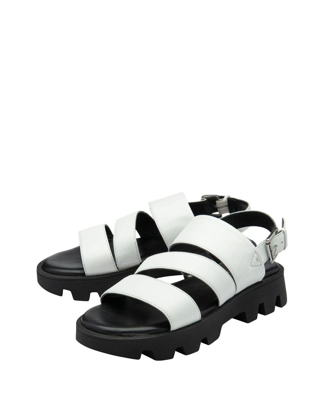 Lotus Black Flatform Slingback Sandals