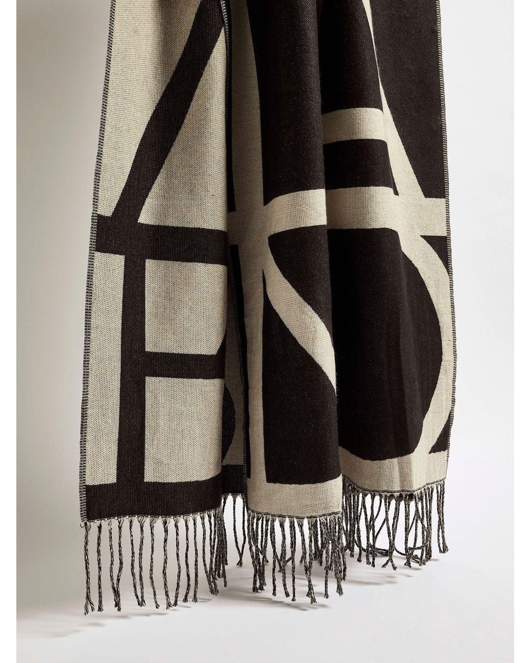 River Island White Bold Mono Monogram Scarf