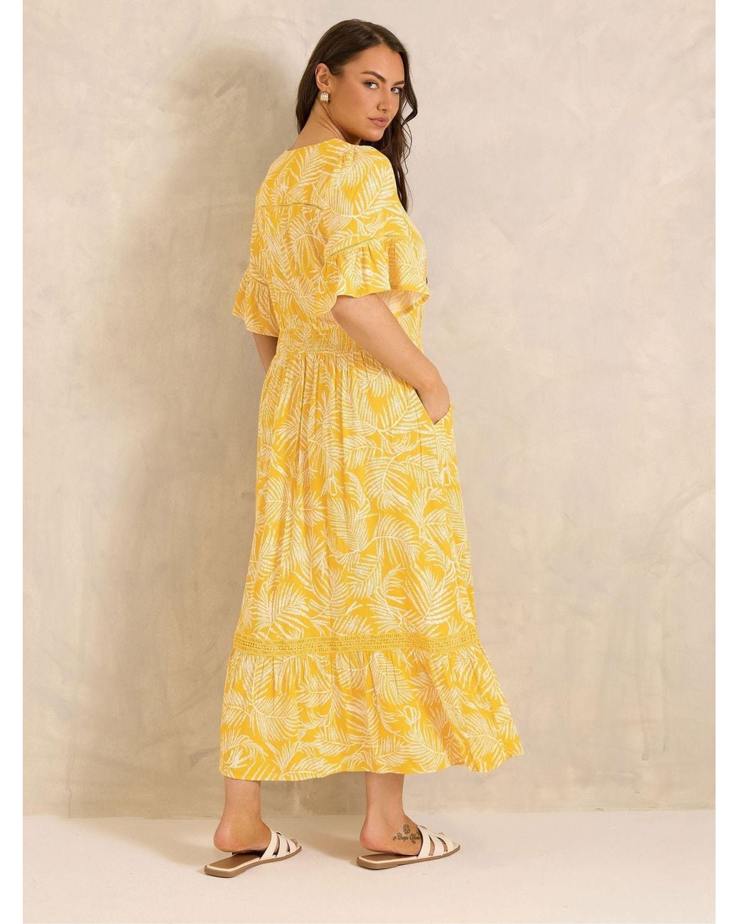 Evans Yellow Boho-Kleid