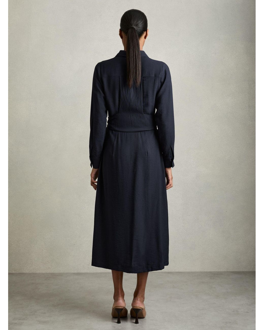 chinese dress ladies Belted Lace Midi Dress