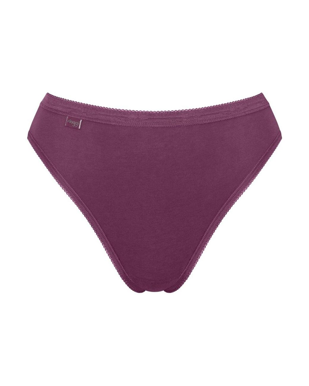 Sloggi Purple Cream High Leg Basic+ Knickers 3 Pack