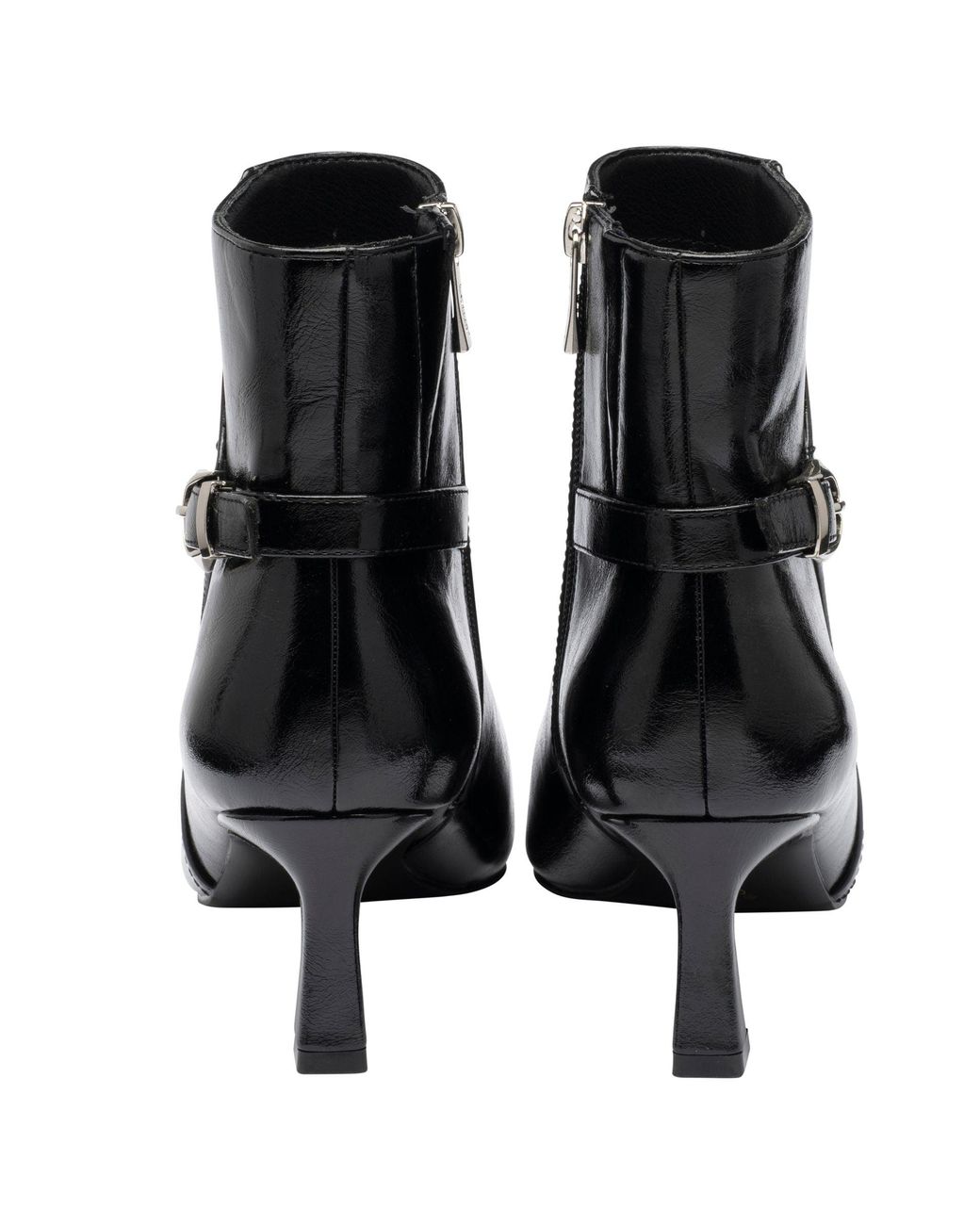 Lotus Black Pointed Toe Ankle Boots