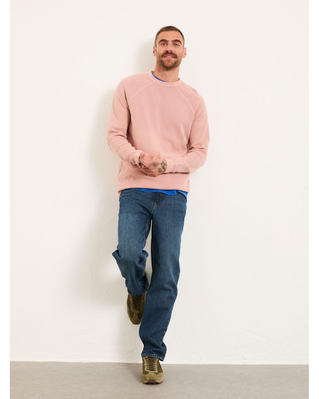FatFace Pink Wye Crew Neck Sweat for men