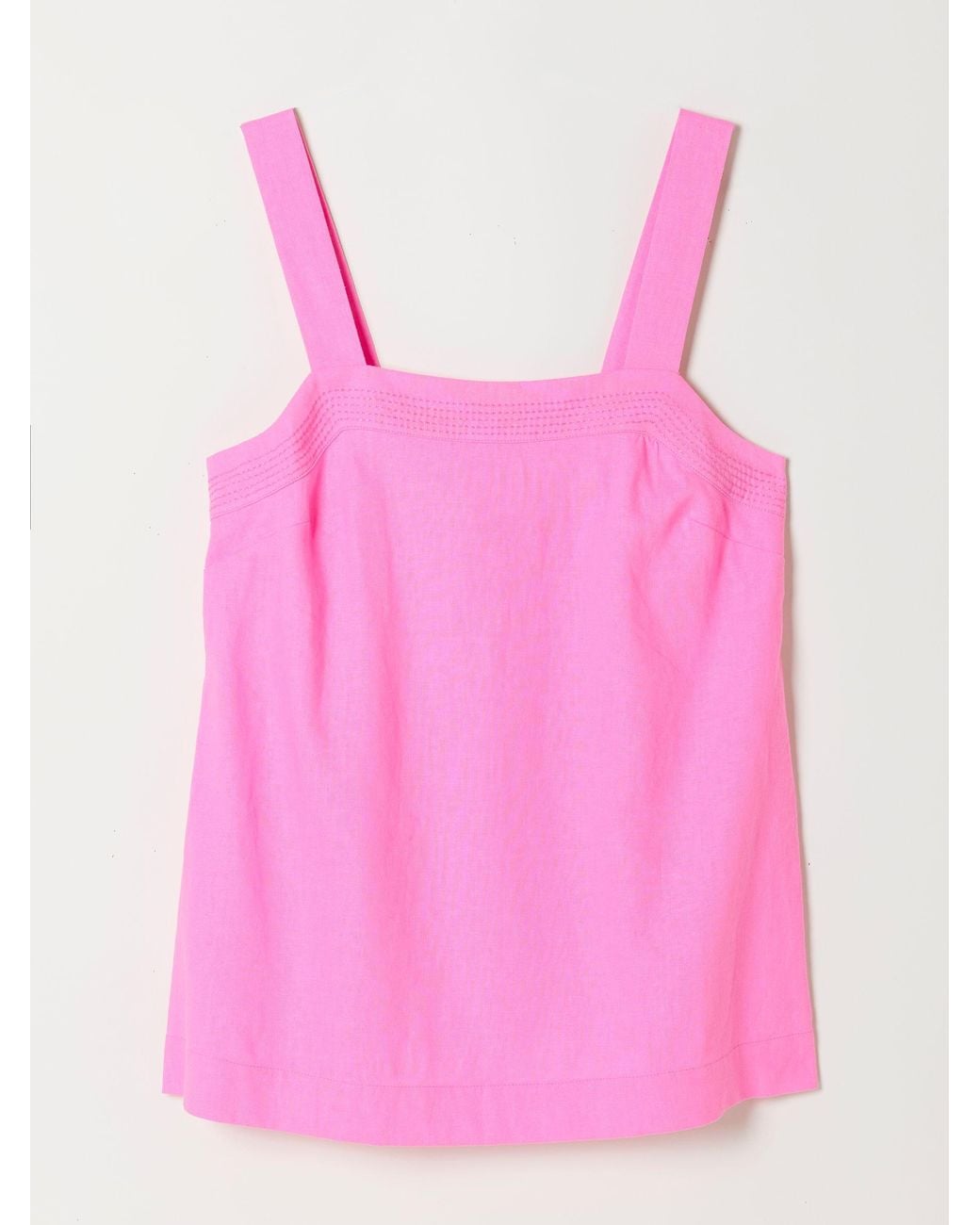 FatFace Pink Fatface Joesie Petite Linen Stripe Cami