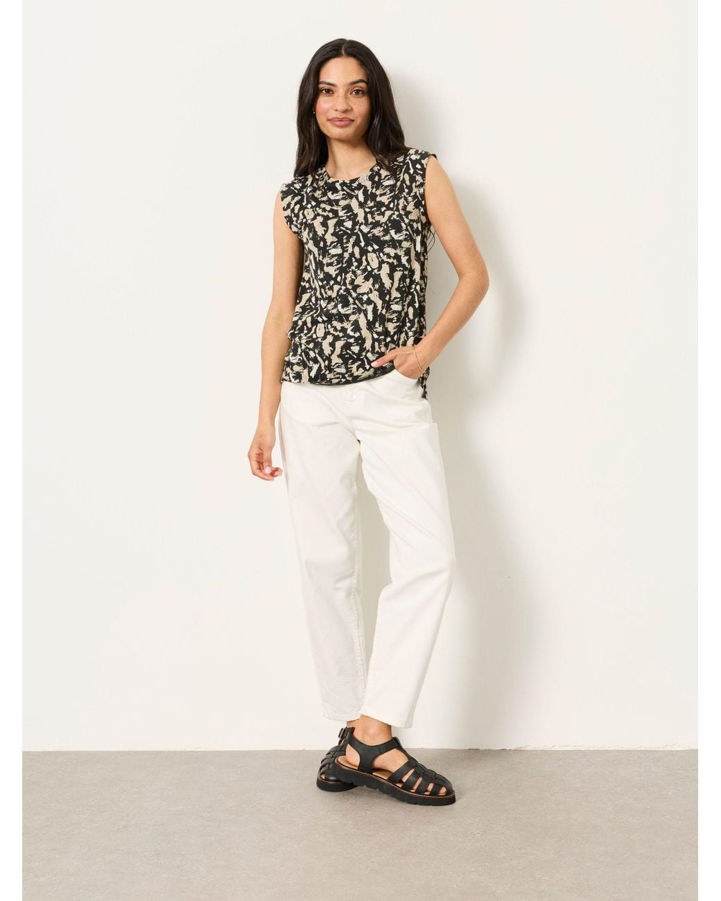 FatFace White Tia Tank Top