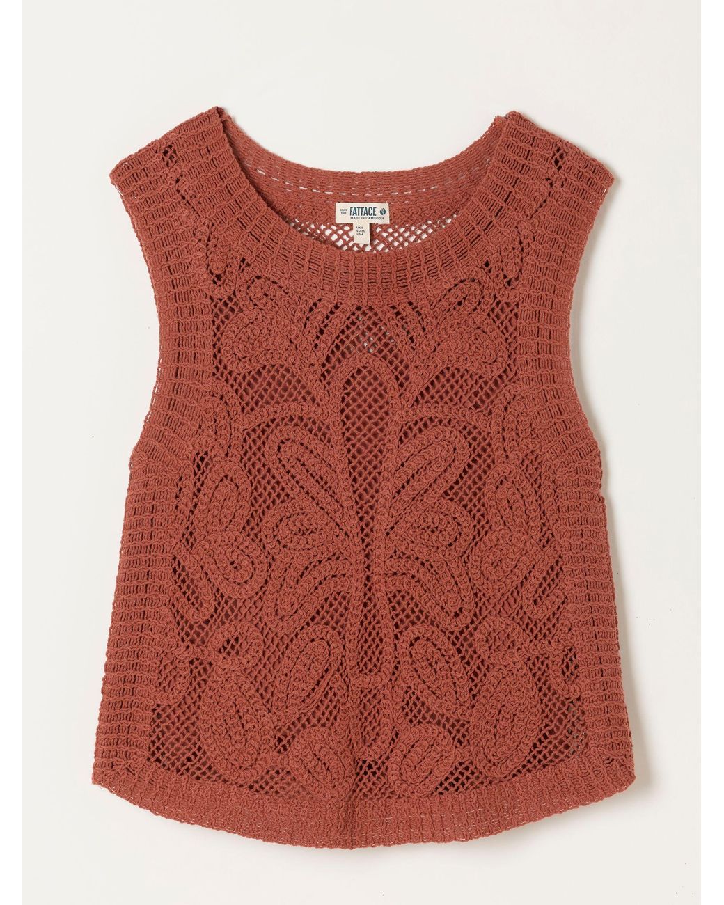 FatFace Red Fatface Rust Palm Pattern 2-In-1 Tank