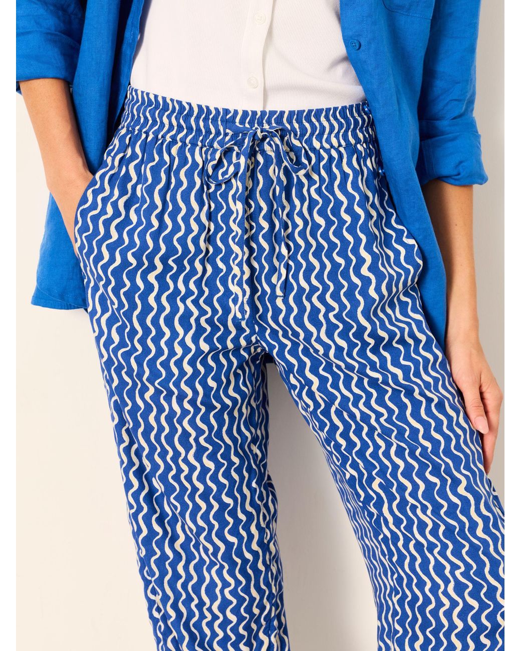 FatFace Blue Tapered Trousers
