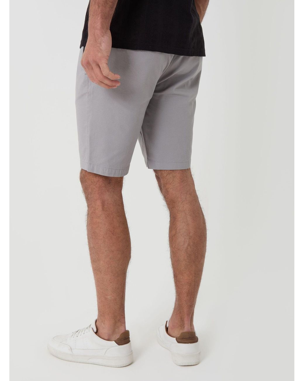 Threadbare Black Elasticated Waist Stretch Chino Shorts for men