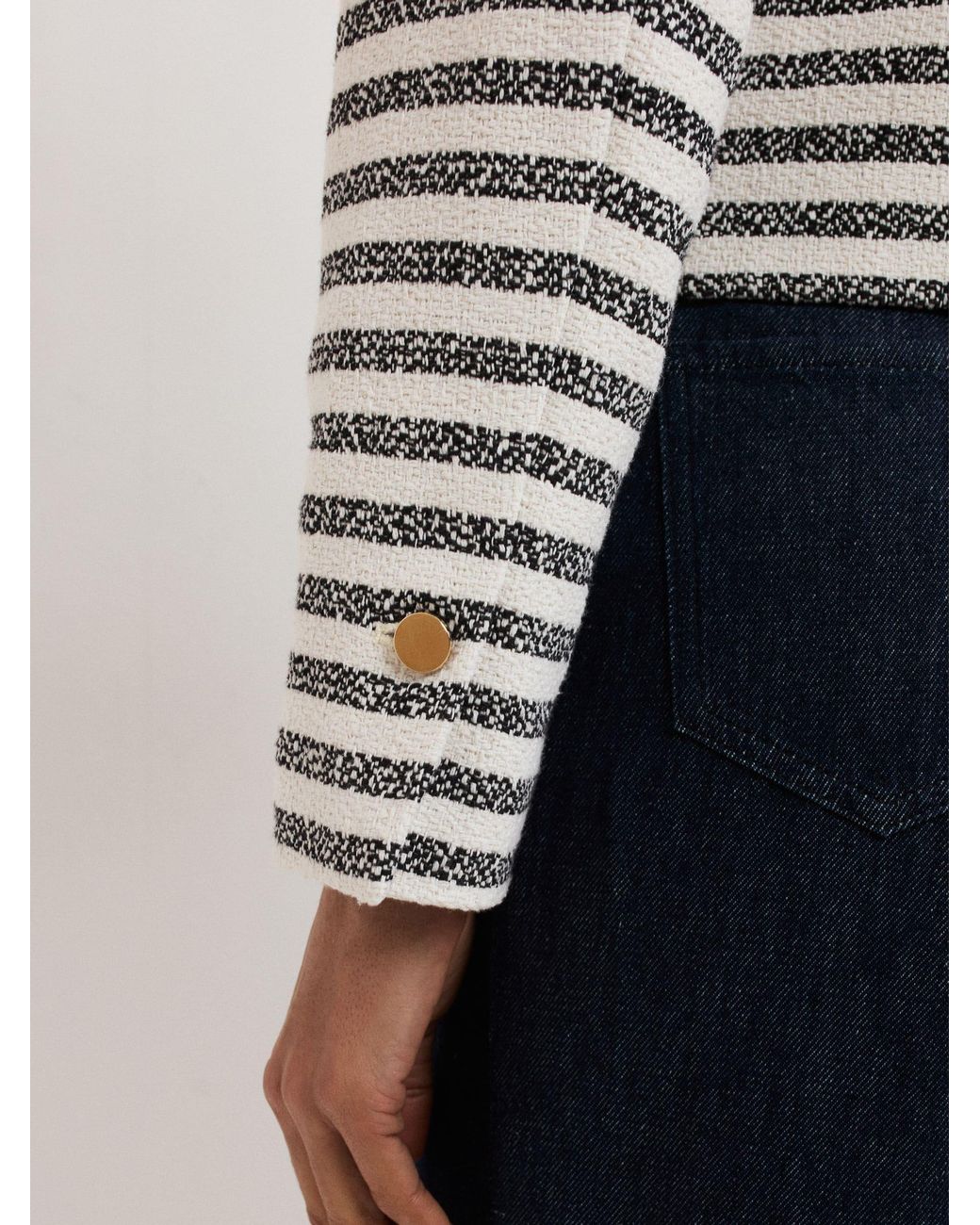 Phase Eight White Neave Stripe Jacket