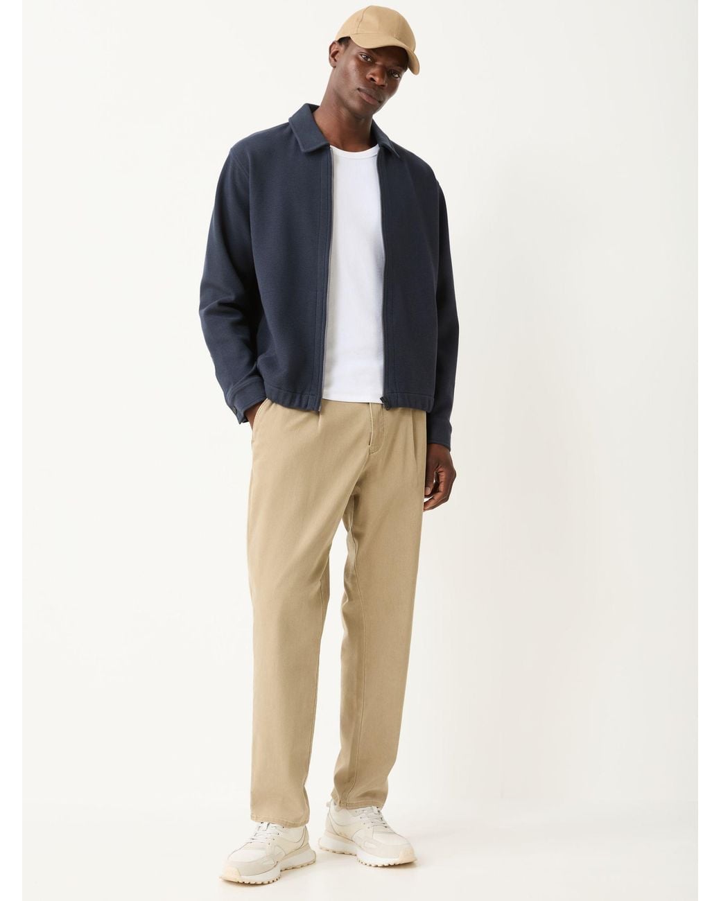 Boss Blue Logo Zip Through Jacket for men
