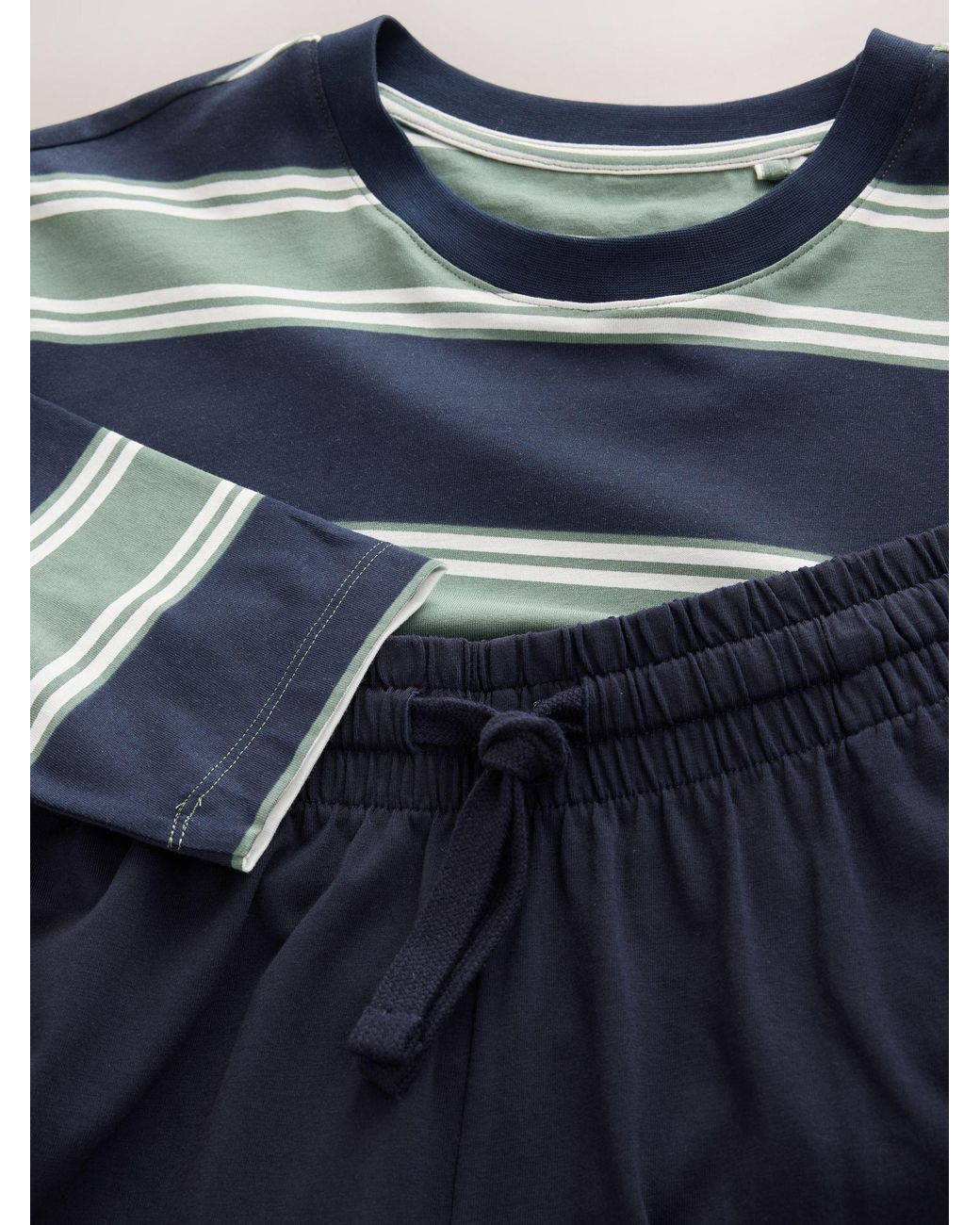 Next Blue Jersey Stripe Pyjamas Set for men