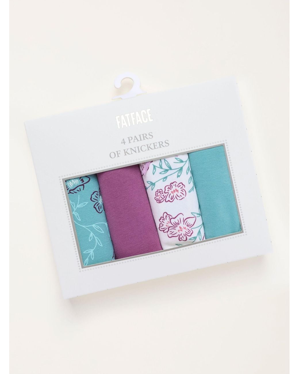 FatFace Blue Fatface 4 Pack/Multi Floral Brazillian Knickers