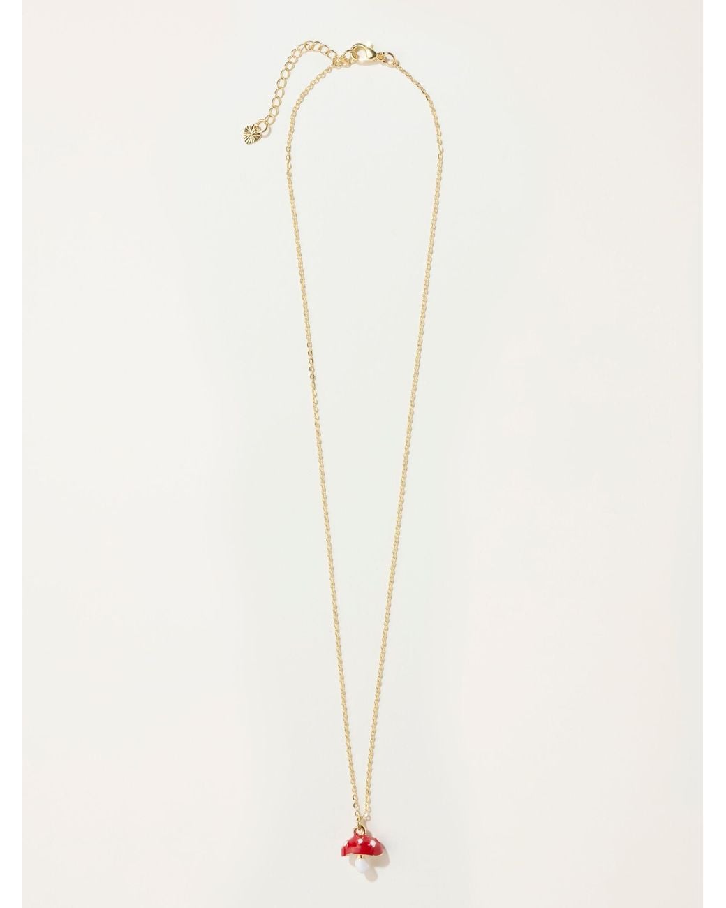 FatFace Black Toadstool Necklace