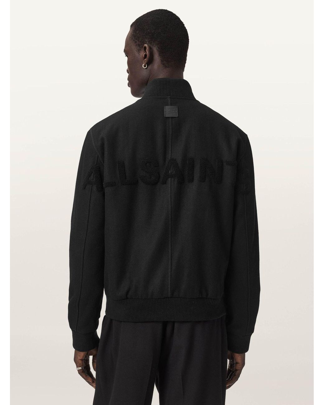 AllSaints Black Allsaints Deceit Bomber Jacket for men