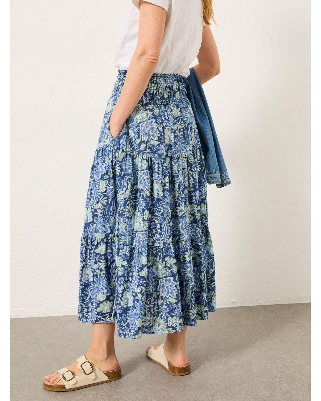 FatFace Brown Billy Midi Skirt