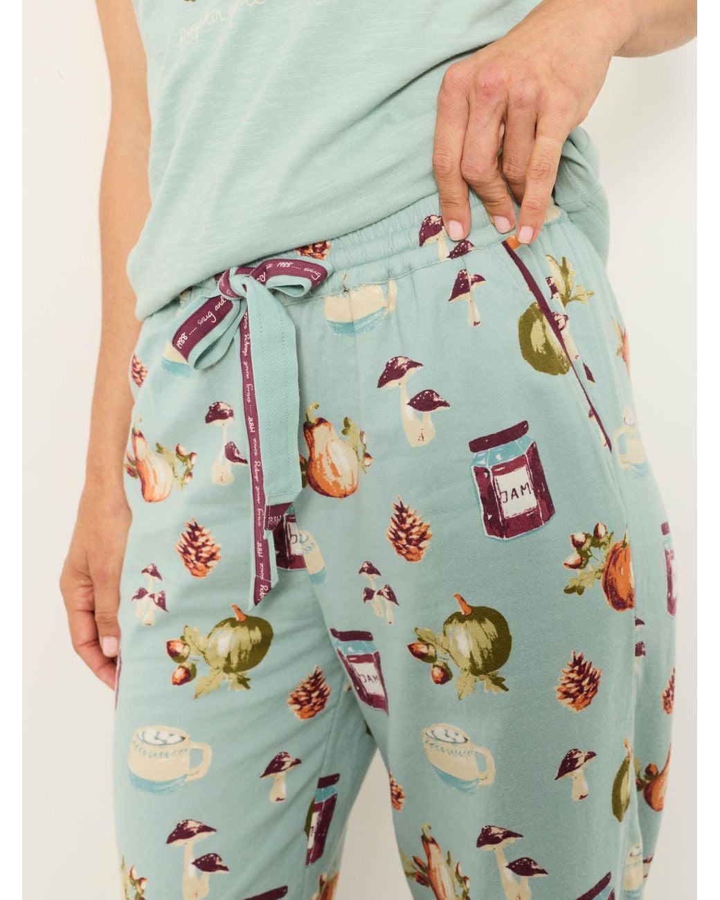 FatFace Blue Lola Autumn Print Wide Leg Pyjama Bottoms