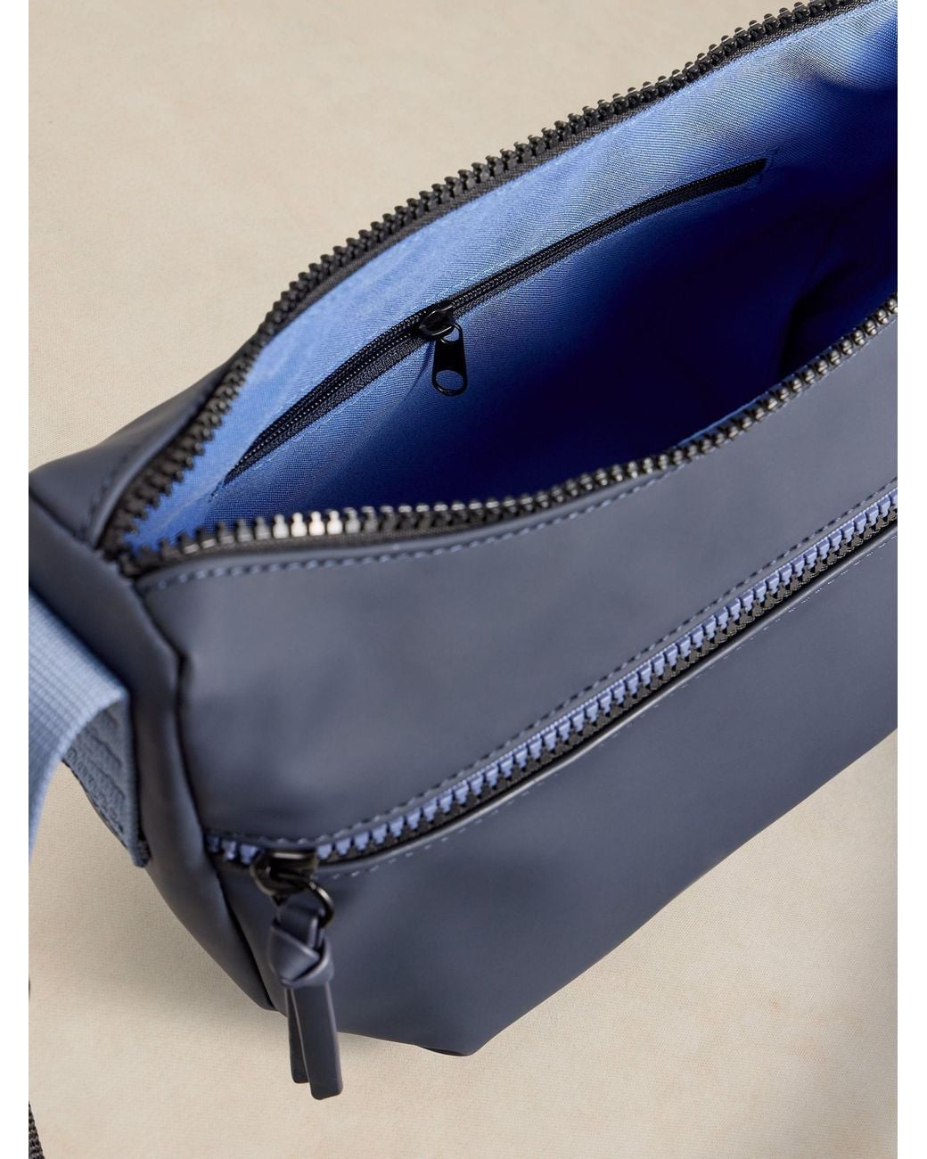White Stuff Dark Alex Rubberised Cross-Body Bag in Blue | Lyst