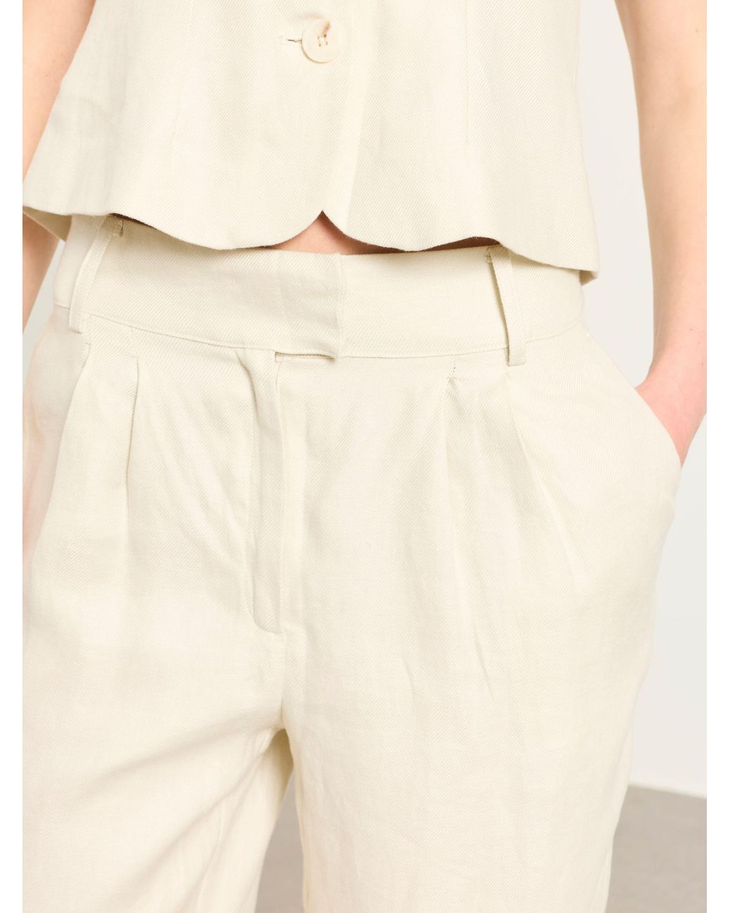 FatFace Natural Aya Linen Trouser