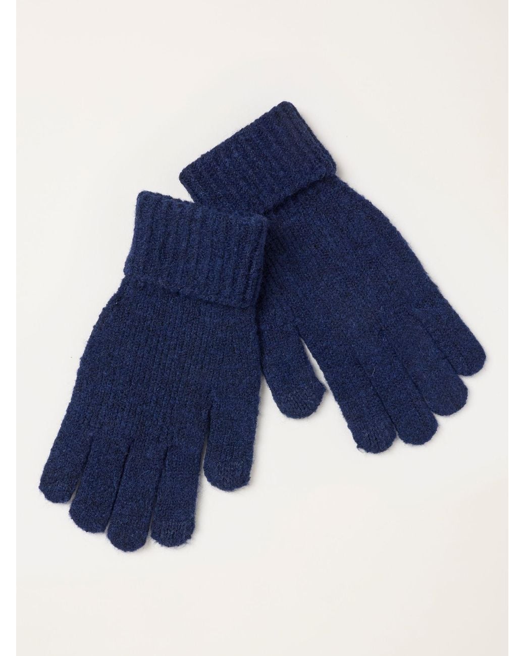 FatFace Blue Fatface Pointelle Knit Gloves