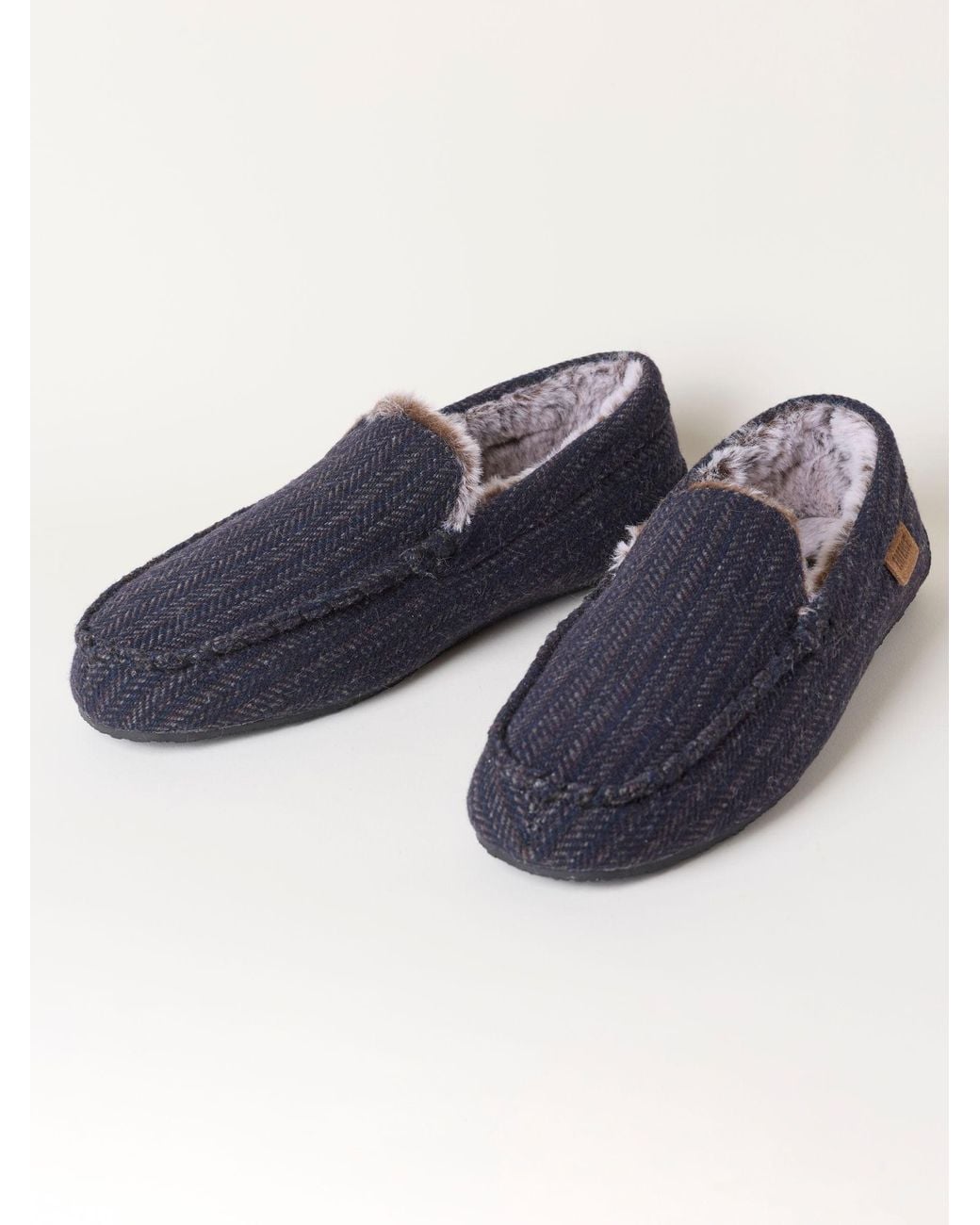 FatFace Blue Fatface Noah Moccasin Slipper for men