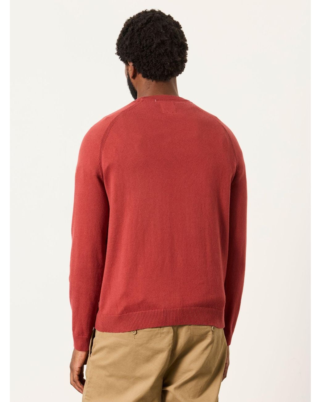 FatFace Red Rye Crew Neck Knitted Jumper for men