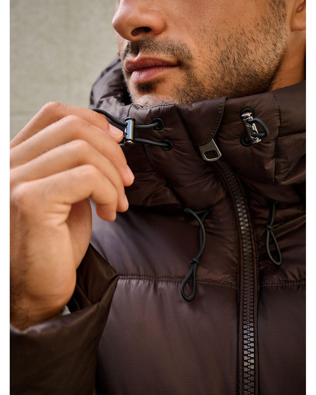 Next Black Shower Resistant Puffer Jacket for men
