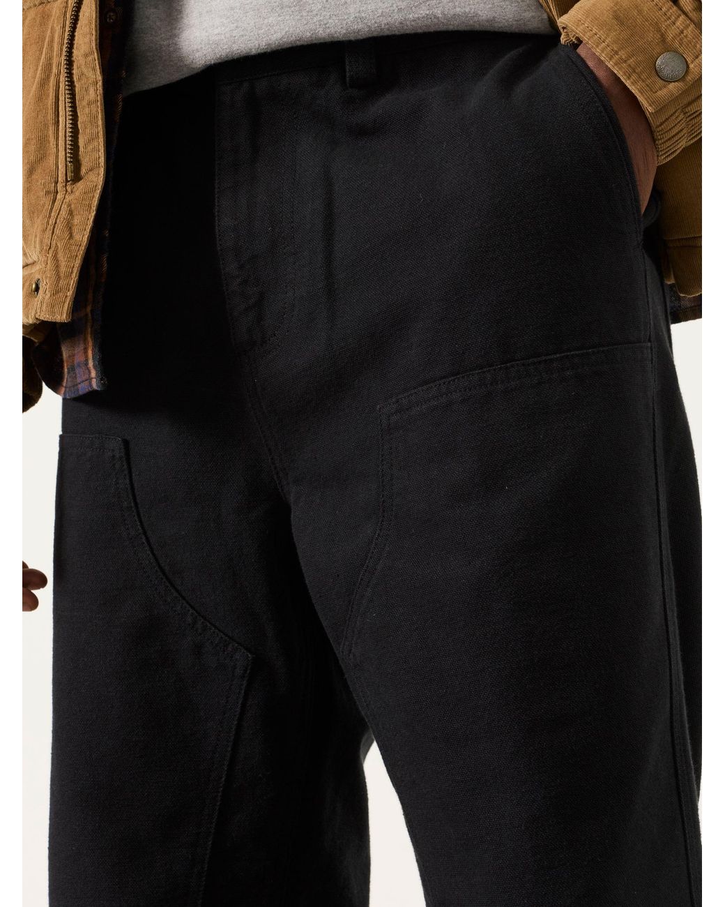 FatFace Black Fatface Paignton Washed Carpenter Trousers for men