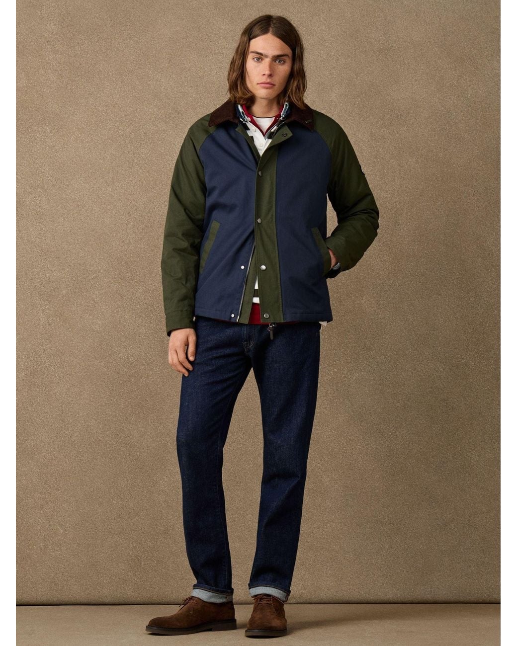 Hackett Blue Branded Weekend Jacket for men