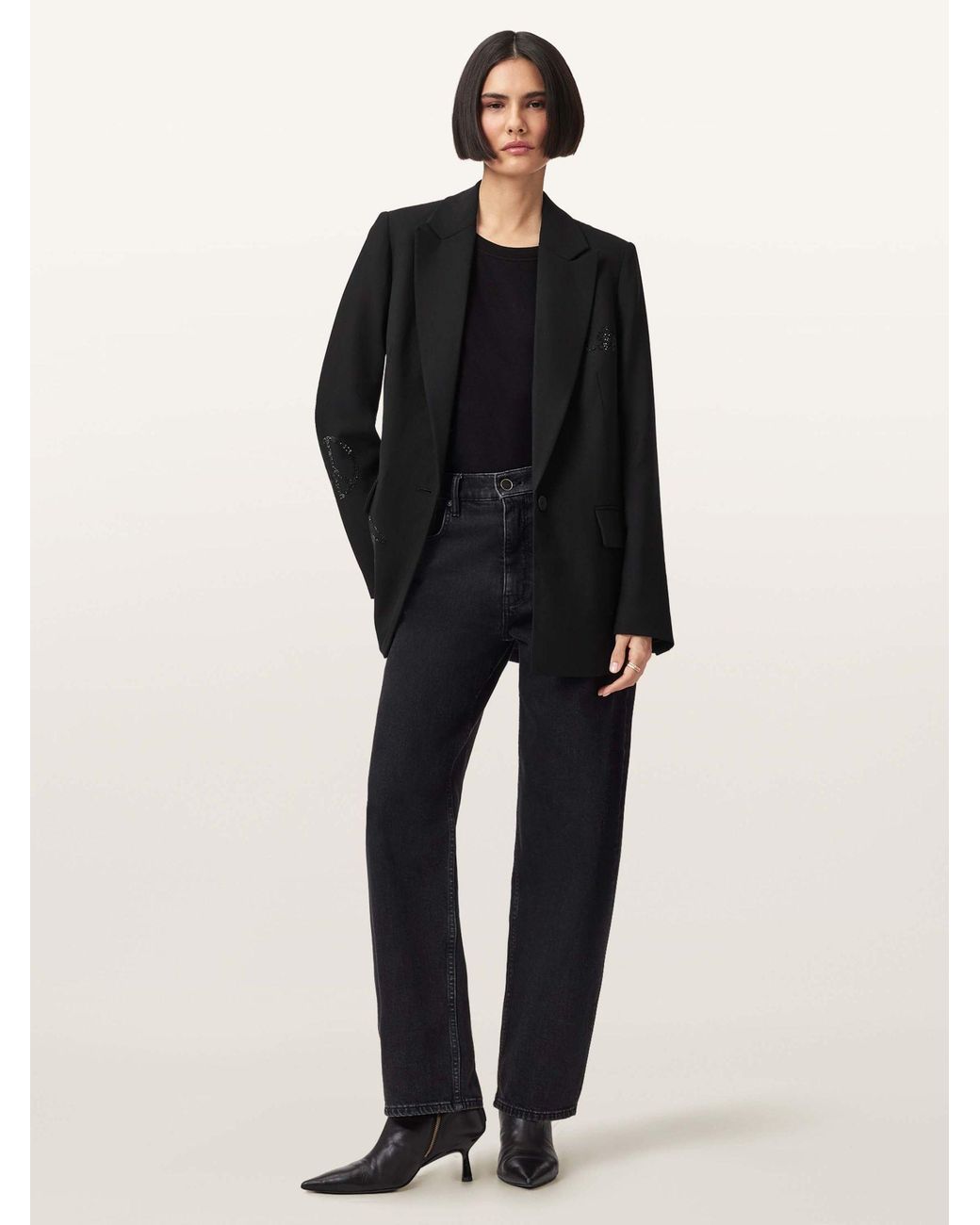 AllSaints Black Allsaints Ottie Blazer