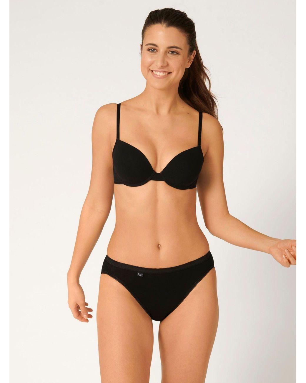Sloggi Black High Leg Basic+ Maxi Knickers 3 Pack