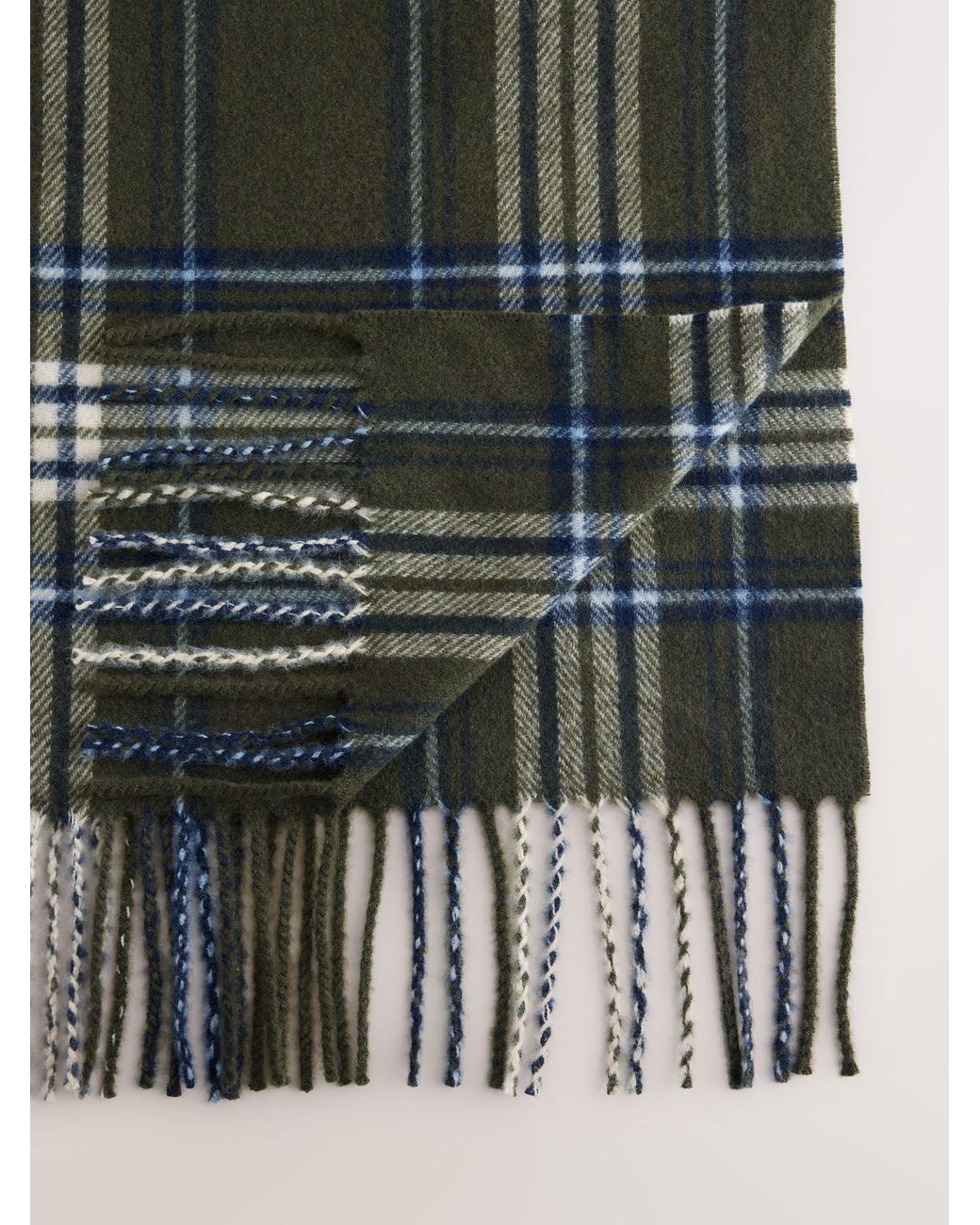 Next Green Check Pattern Scarf for men