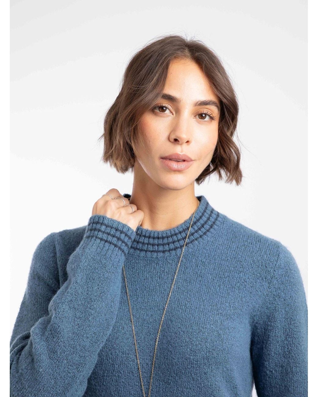 Striped Colorful Fish Weird Fish Dawkins Tipped Jumper in Blue | Lyst