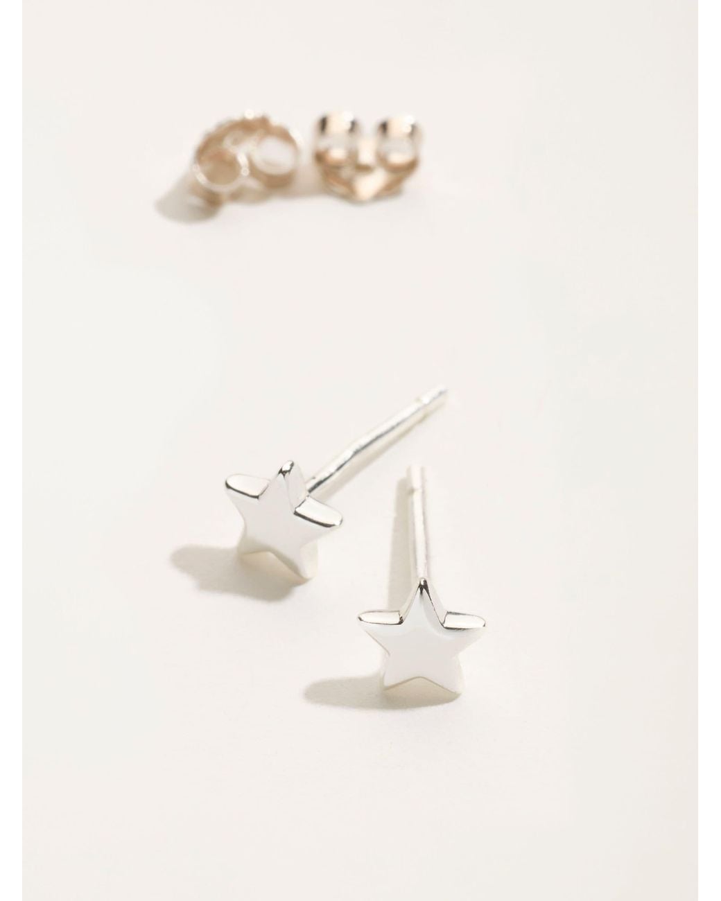 FatFace Natural Fatface Sterling Star Studs