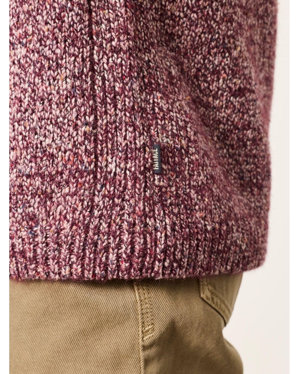 FatFace Red Milport Knitted Crew Neck Jumper for men