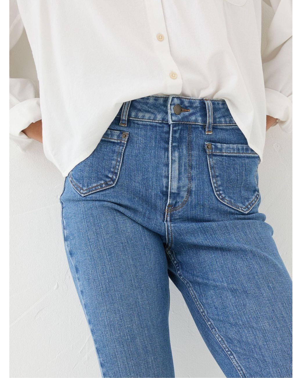 FatFace Blue Fly Flare Jeans