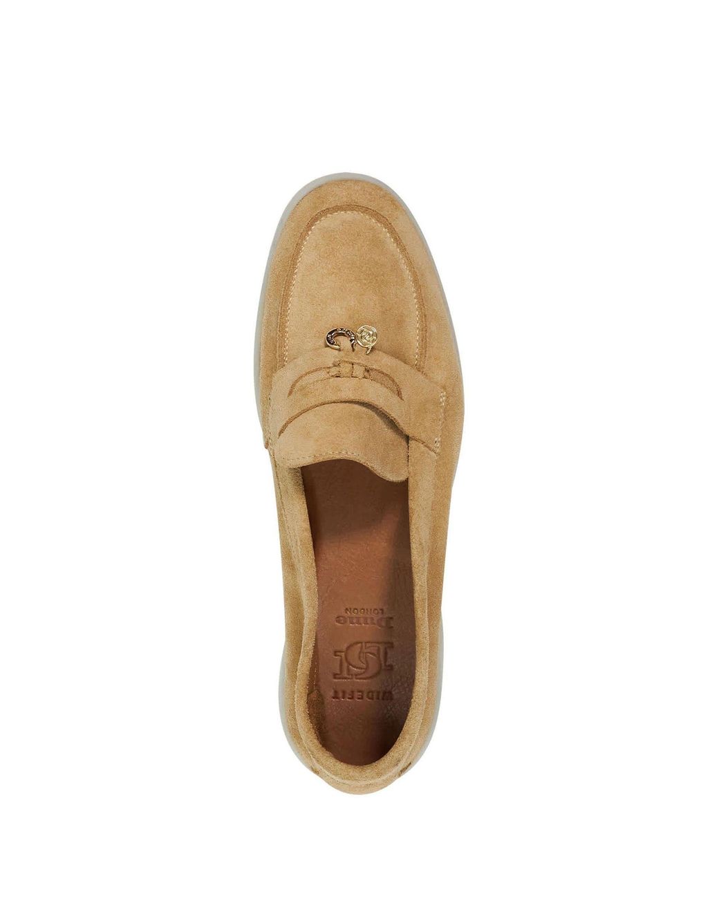 Dune Natural Grinning Ungefütterte Wildleder-Loafers