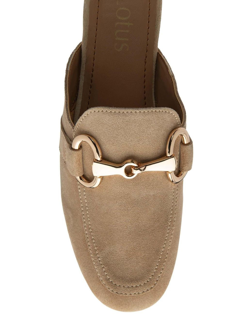 Lotus Brown Flat Mules Shoes